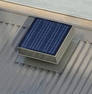 Monument-coloured Vogue solar roof ventilator