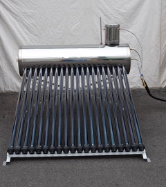 NS-200WB Slimline solar water heater showing connections position