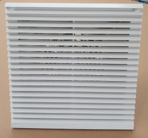 Solar powered wall extraction fan front