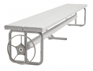 Anodised aluminium underbench roller - the coolest seat in town!