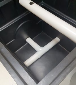 Inside of the Solazone maxi-flow greywater filter