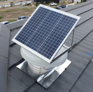 Solar whiz on tile roof