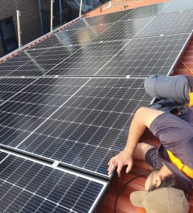 410w Tindo panels on a tile roof