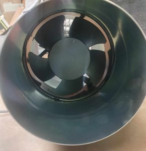 Solar sub-floor inline ventilator fan inside