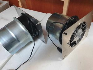 Solar sub-floor ventilator fans with flanges